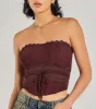 Chic Attitude Lace Trim Mesh Corset Top sold by Windsor