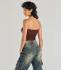 Chic Attitude Lace Trim Mesh Corset Top sold by Windsor