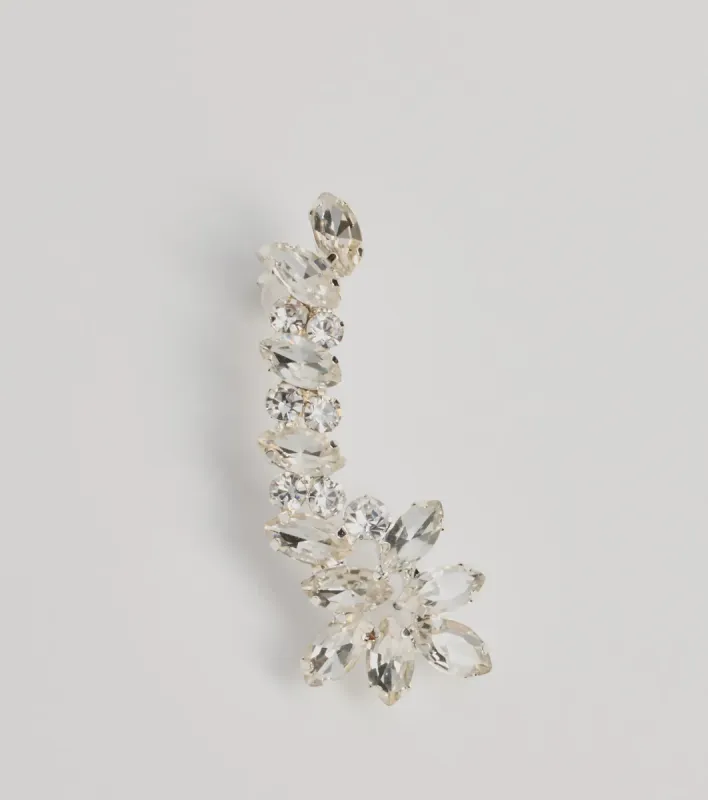 Luxe Feels Rhinestone Ear Crawler Earring sold by Windsor