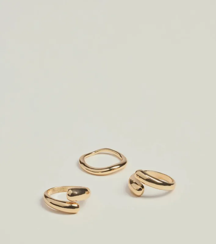 Minimal Glam Geometric Ring Multipack sold by Windsor