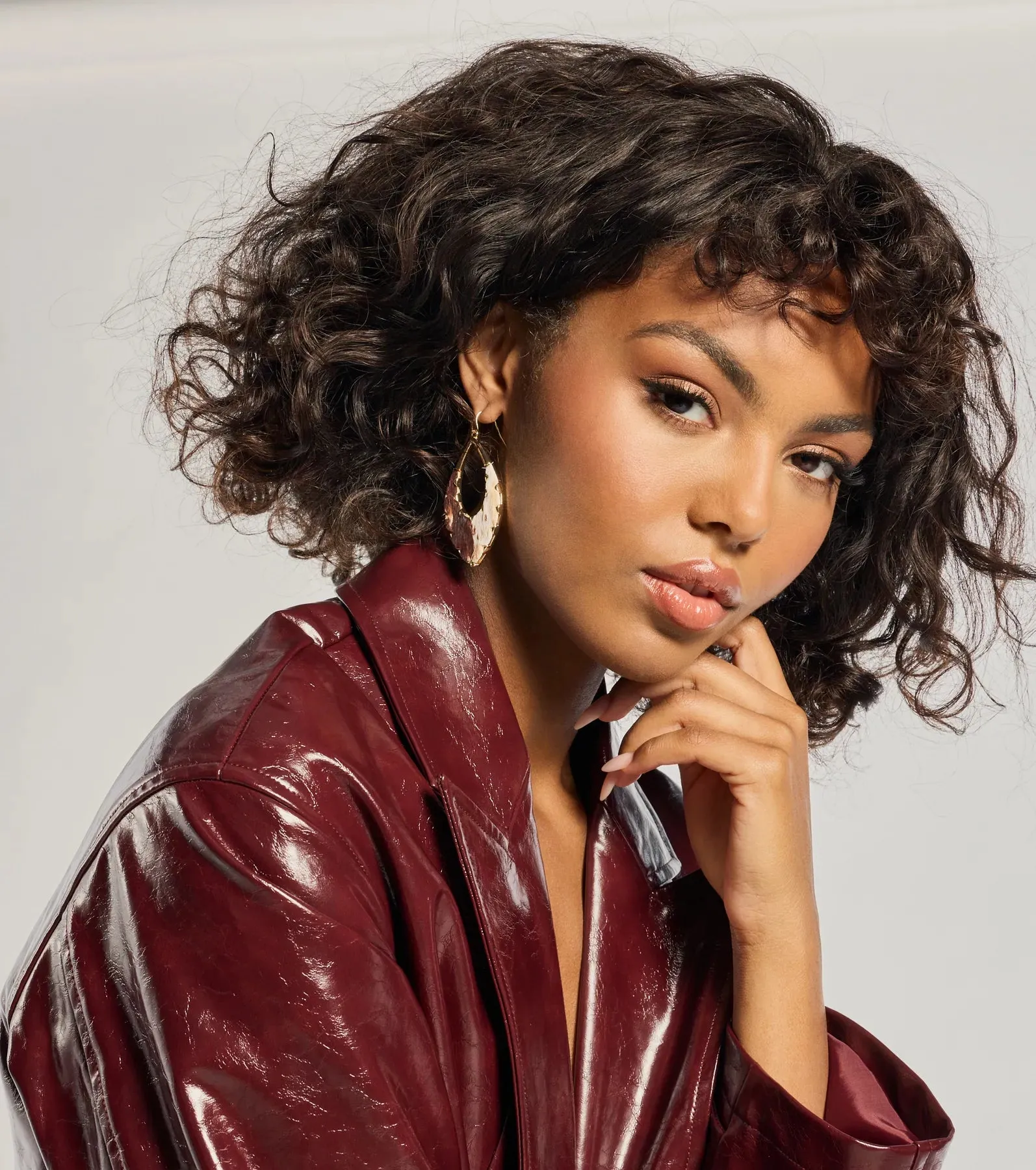 Western Babe Cow Print Cutout Teardrop Earrings sold by Windsor product image thumbnail 2