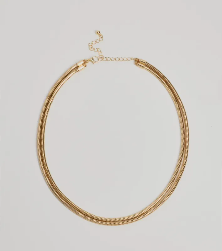 Sleek Layers Snake Chain Necklace sold by Windsor
