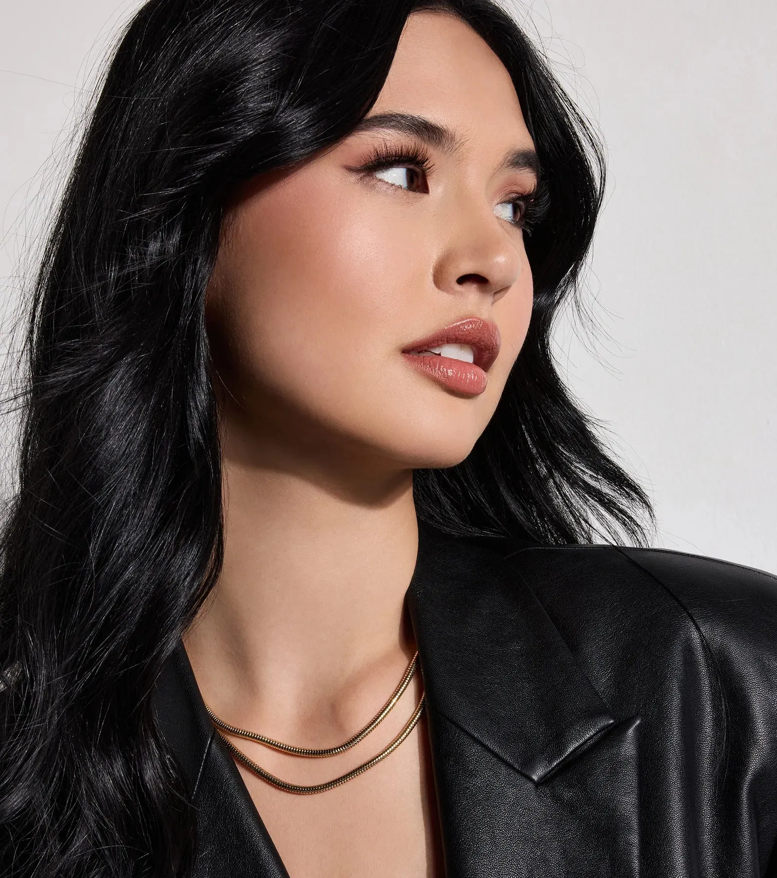 Sleek Layers Snake Chain Necklace sold by Windsor product image thumbnail 3