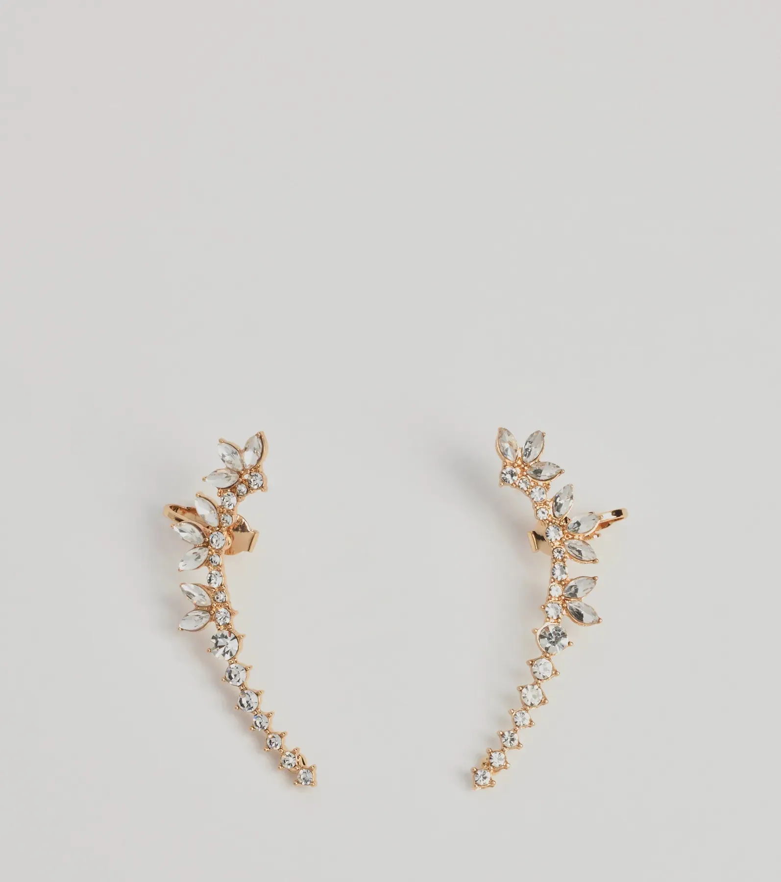 Glam Shine Rhinestone Two-Pack Ear Crawler Set sold by Windsor