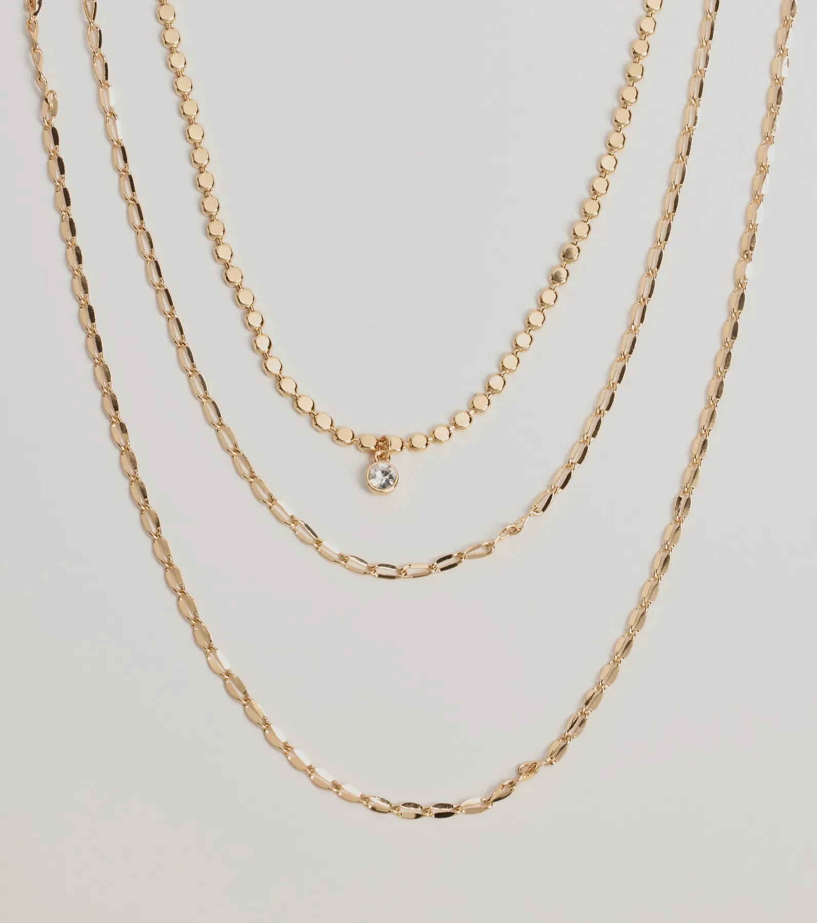 Layered Radiance Rhinestone Necklace sold by Windsor product image thumbnail 2