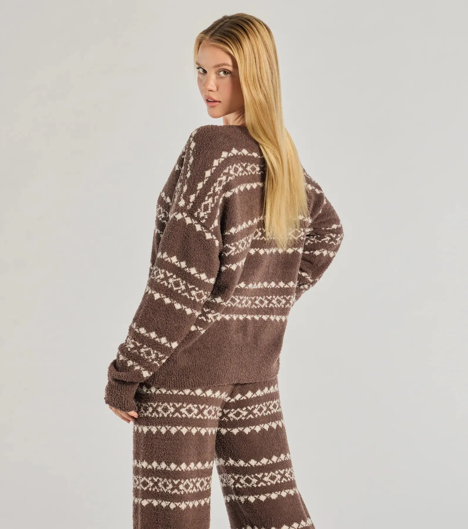 Cozy Wonderland Fair Isle Chenille Knit Pajama Top sold by Windsor product image thumbnail 2