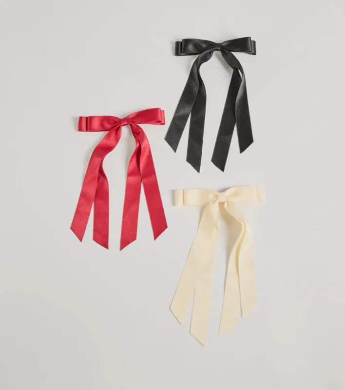 Keep It Cute Three-Pack Hair Bow Clip Set sold by Windsor