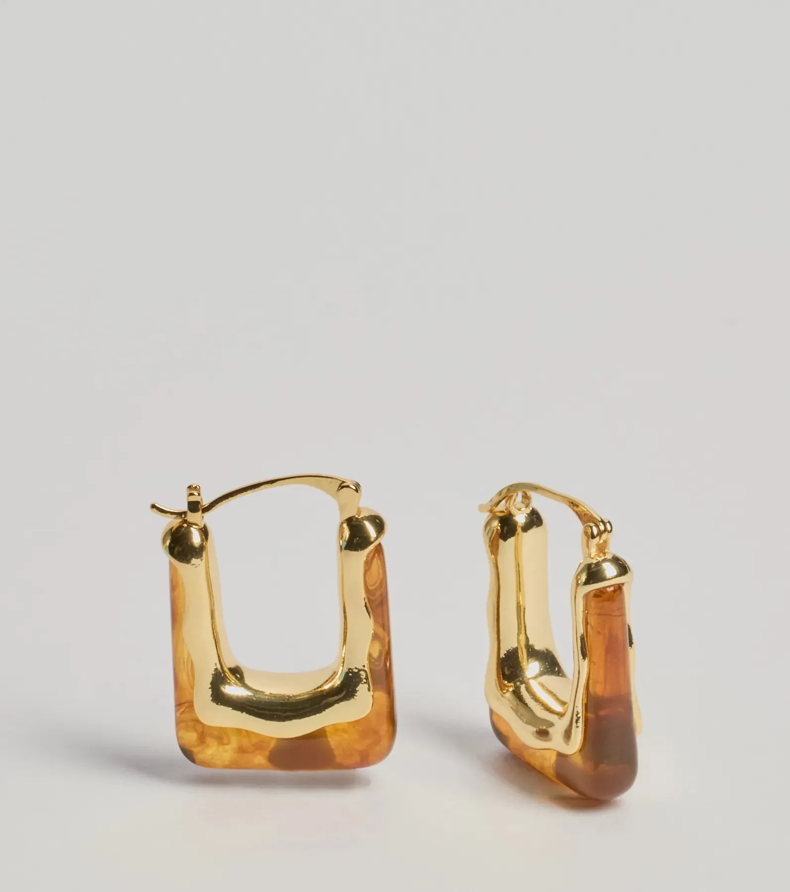 Sleek Acrylic Square Hoop Earrings sold by Windsor