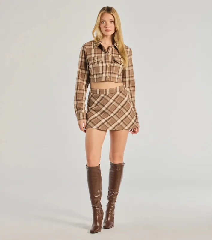 Plaid Appeal A-Line Skort sold by Windsor
