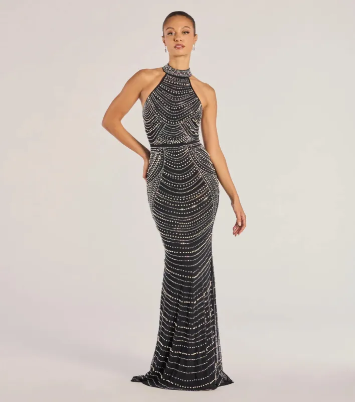 Sloane Rhinestone And Faux Pearl Mermaid Dress sold by Windsor