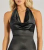 Aleah Formal Satin Halter Mermaid Dress sold by Windsor