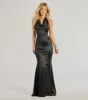 Aleah Formal Satin Halter Mermaid Dress sold by Windsor