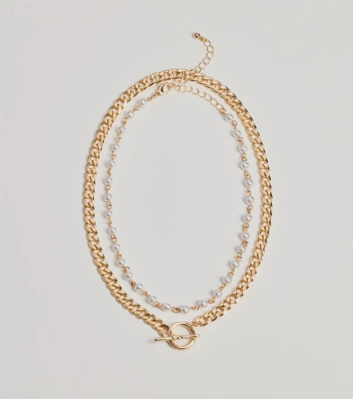 Sleek Glam Two-Pack Chain Necklace Set sold by Windsor