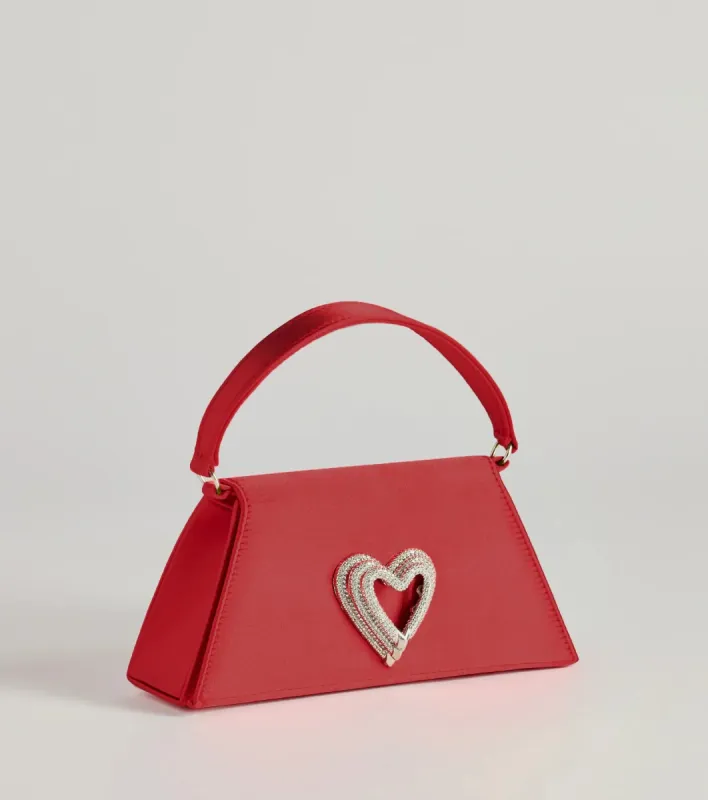 Sparkle Romance Rhinestone Heart Handbag sold by Windsor
