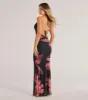 Pretty Blooms Floral Mesh Halter Maxi Dress sold by Windsor