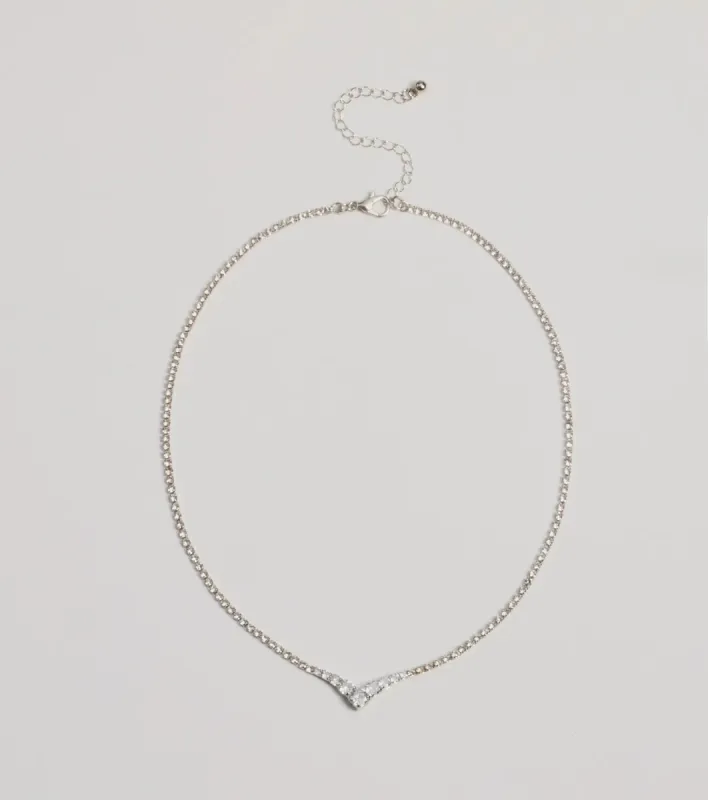 Gleam And Glow Rhinestone Necklace sold by Windsor