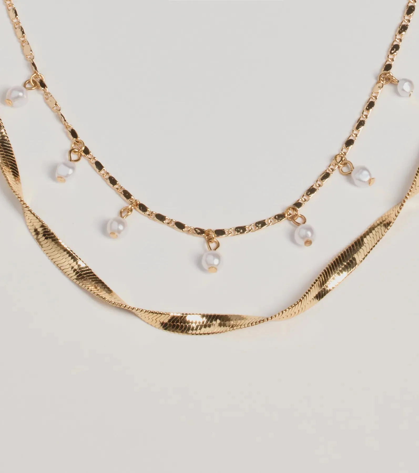 Dazzling Glam Layered Metal Necklace sold by Windsor product image thumbnail 2