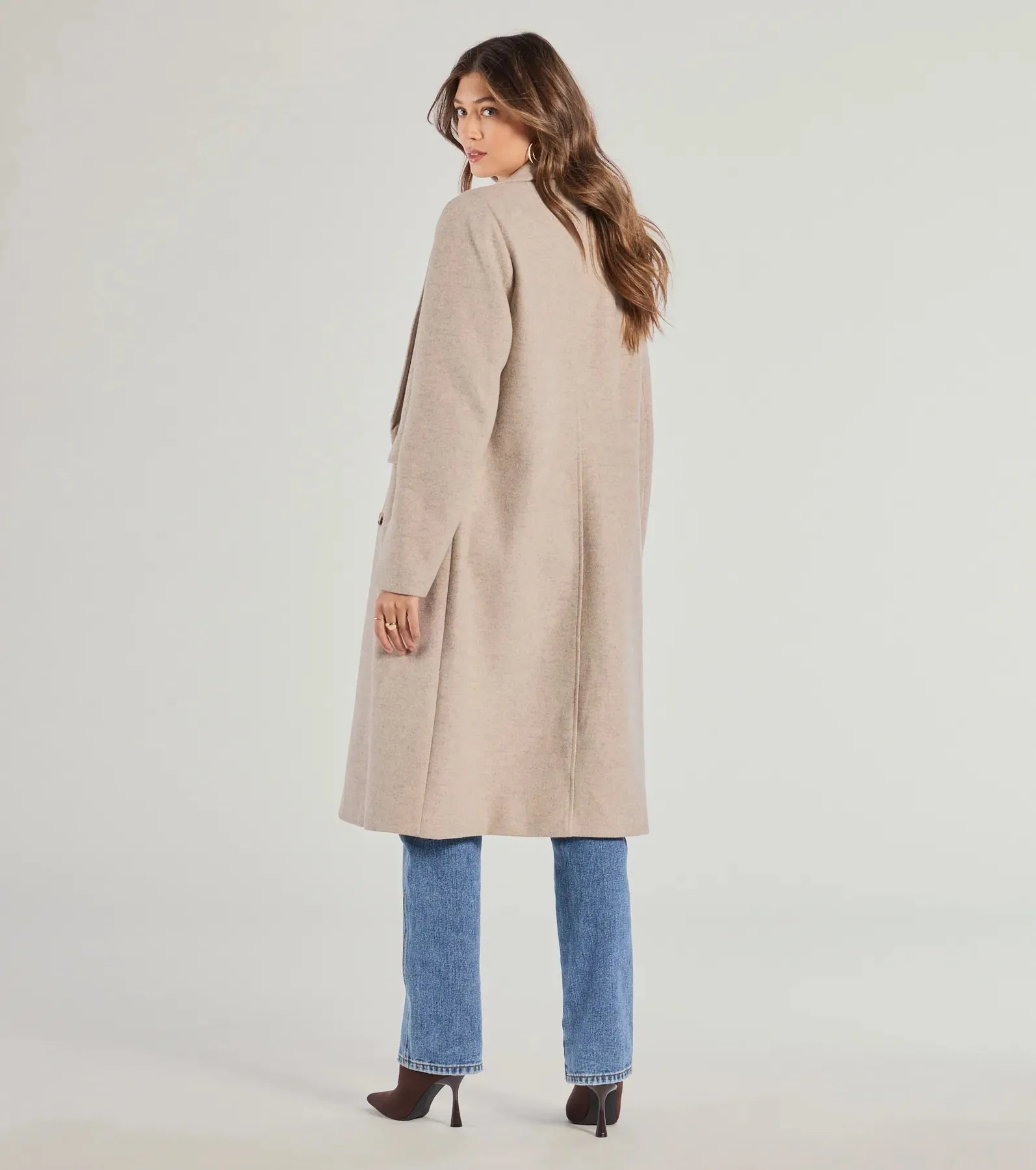 Refined Glamour Oversized Faux Wool Trench Coat sold by Windsor product image thumbnail 2