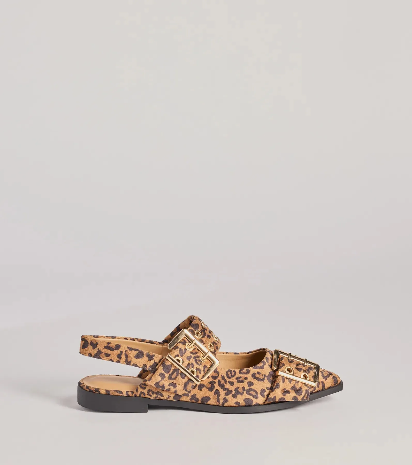 Sassy Stride Leopard Print Buckle Strap Flats sold by Windsor product image thumbnail 2