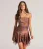Sassy Status Leopard Print Drop Waist Mini Dress sold by Windsor