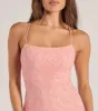 Sparkle Sensation Open-Back Sequin Mini Dress sold by Windsor