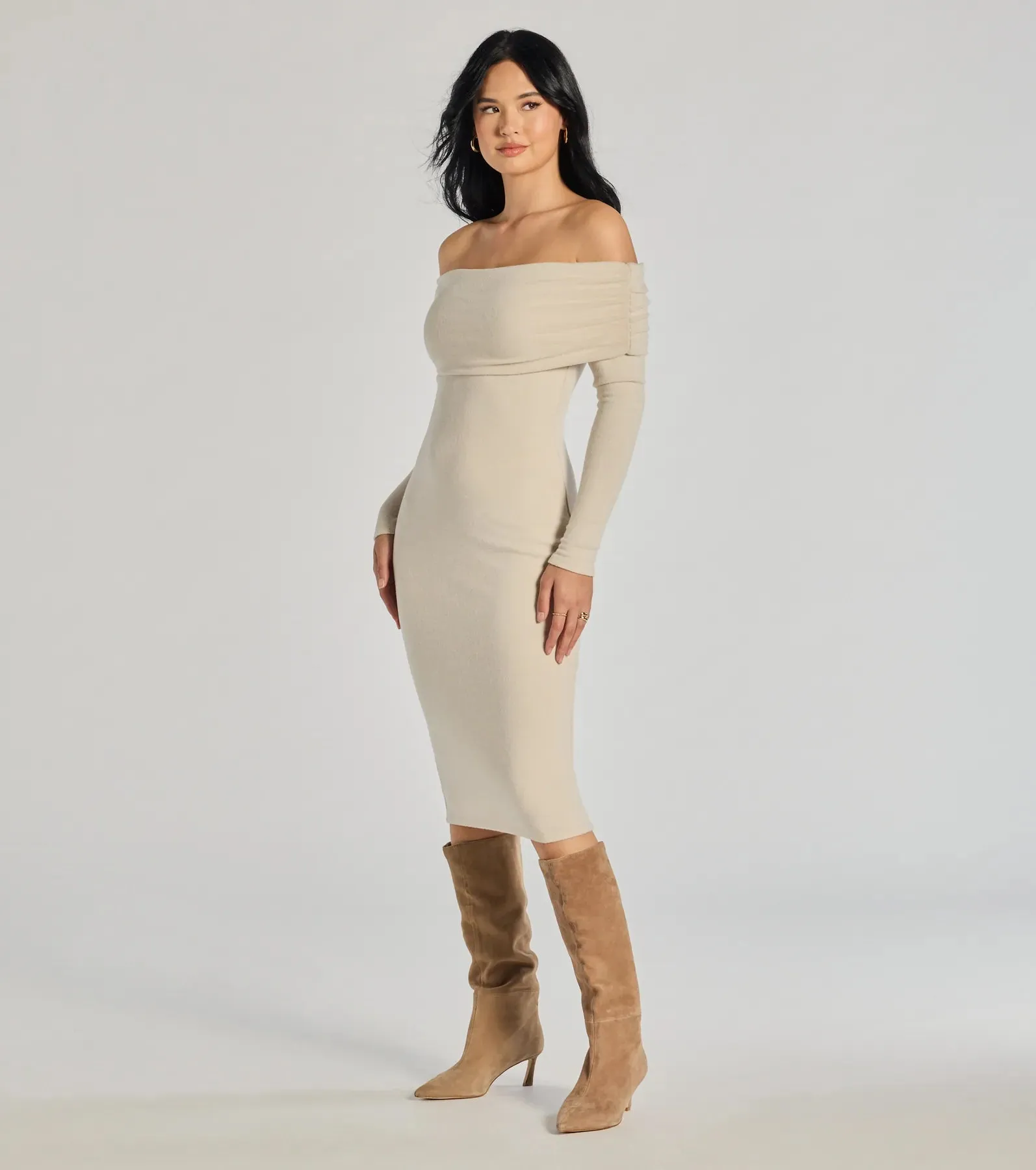 Casually Classic Long Sleeve Midi Dress sold by Windsor product image thumbnail 4