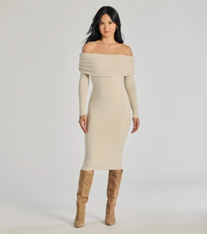 Casually Classic Long Sleeve Midi Dress sold by Windsor