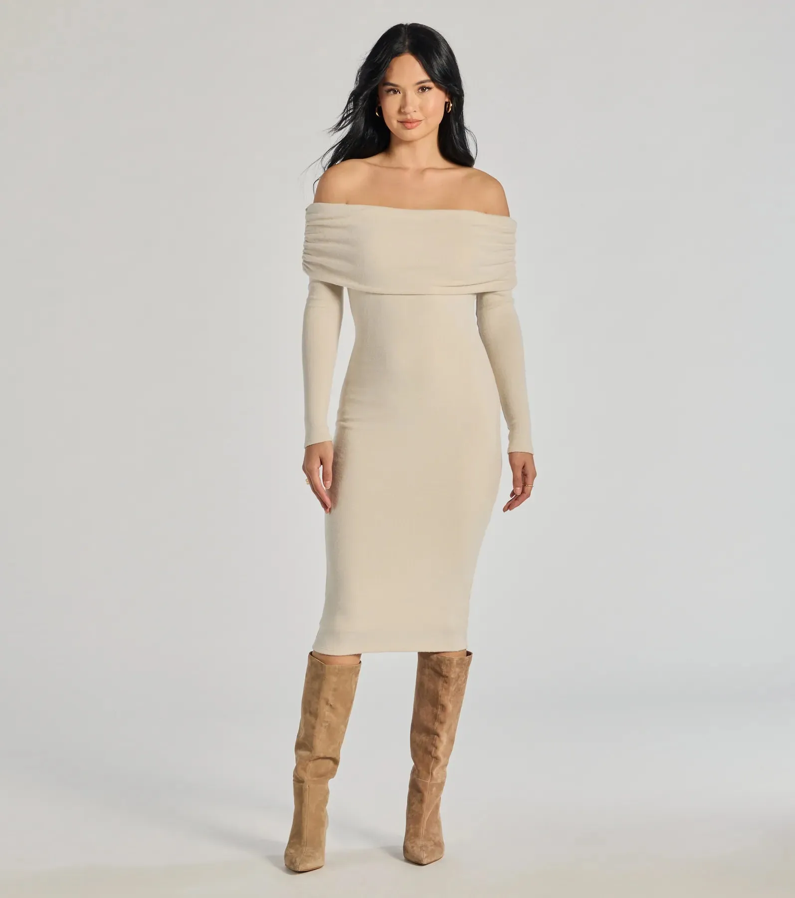Casually Classic Long Sleeve Midi Dress sold by Windsor