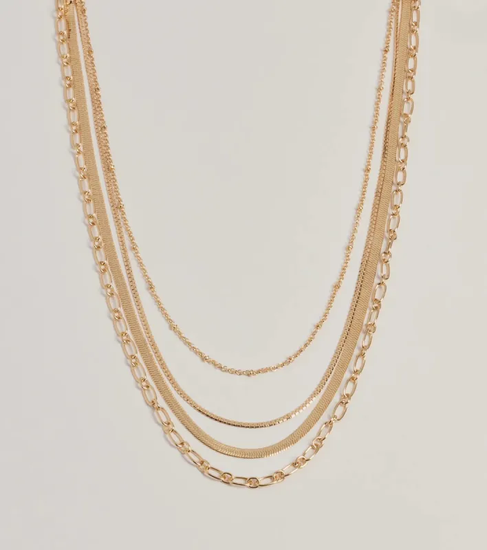 Trendy Layers Multi-Chain Necklace sold by Windsor