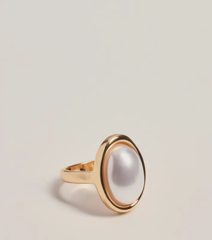 Elegant And Chic Pearl Statement Ring sold by Windsor