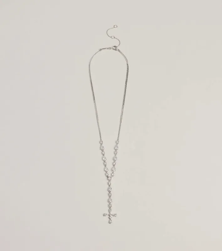 Graceful Elegance Cross Charm Lariat Necklace sold by Windsor