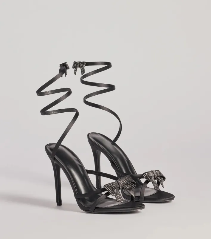 Chic Charm Bow Spiral Stiletto Heels sold by Windsor