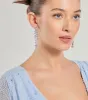 Radiant Allure Rhinestone Teardrop Linear Earrings sold by Windsor