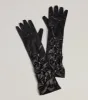 Vintage Charm Satin Rhinestone Bow Gloves sold by Windsor