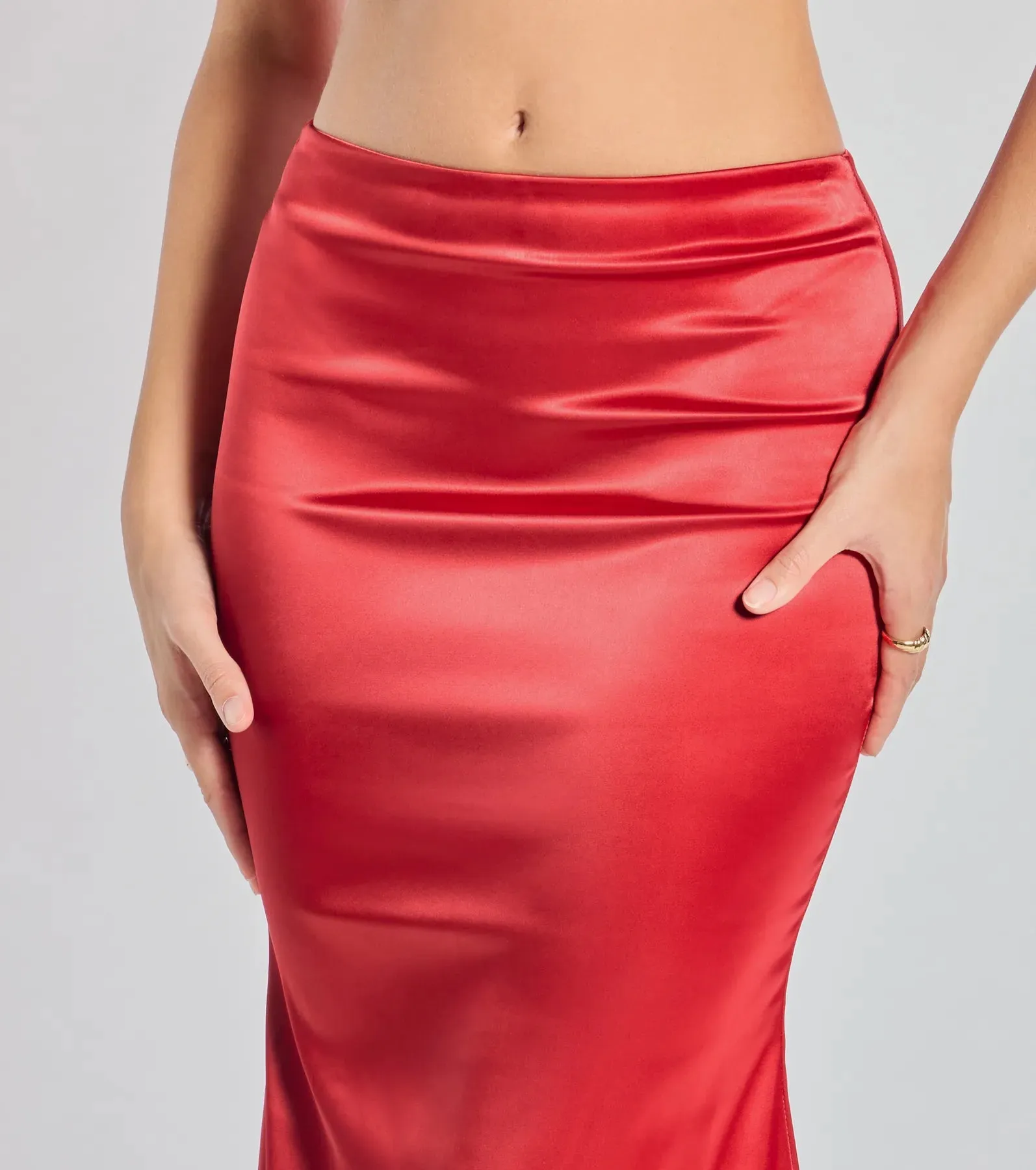 Luxe Hour Satin Mermaid Maxi Skirt sold by Windsor product image thumbnail 3