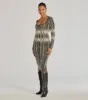 Trendy Look Abstract Striped Knit Midi Sweater Dress sold by Windsor