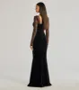Jaya Long Sleeve Lace And Velvet Mermaid Dress sold by Windsor