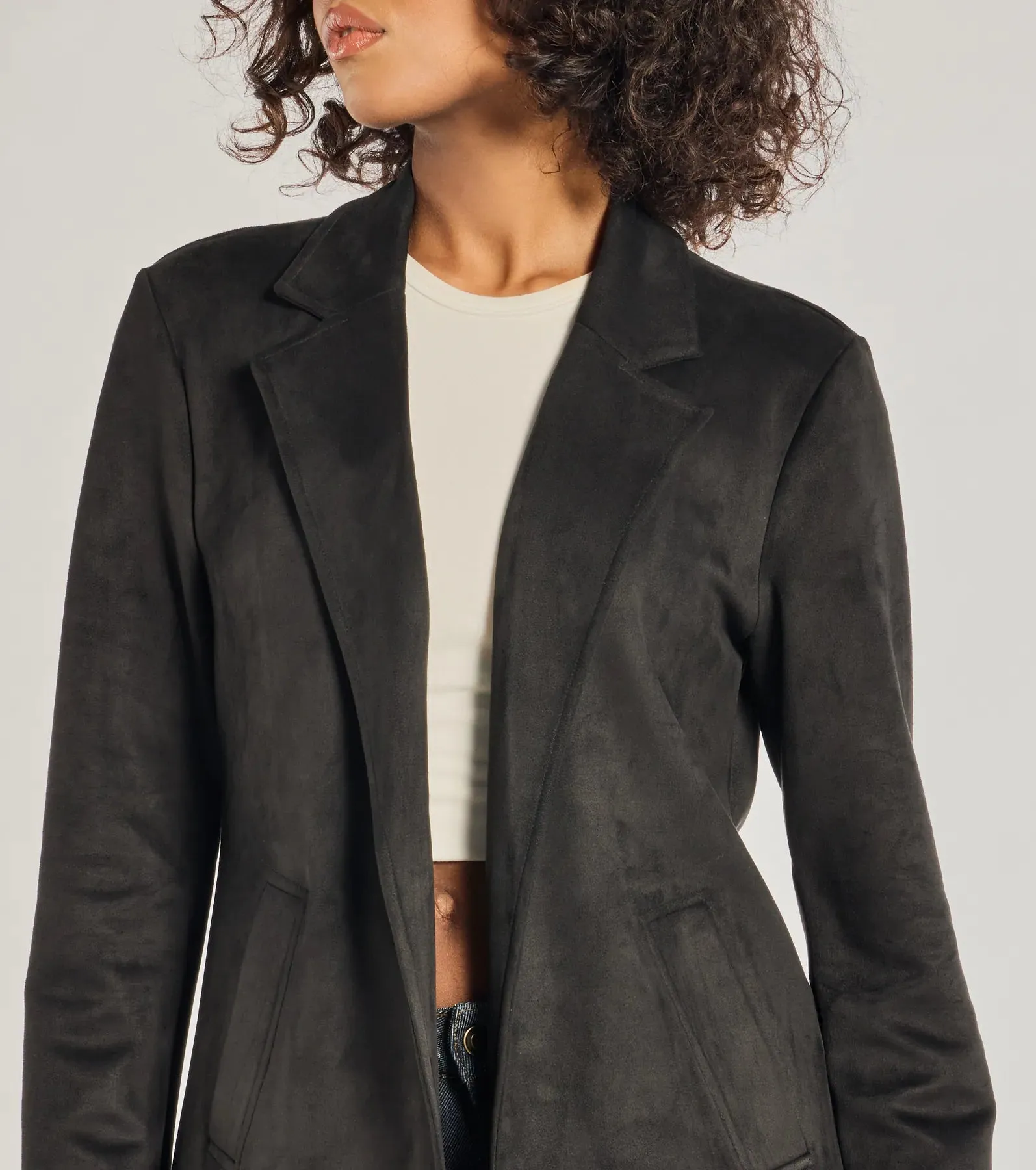 On The Move Faux Suede Long Blazer sold by Windsor product image thumbnail 4