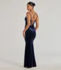 Jayne Velvet Lace-Up Mermaid Corset Dress sold by Windsor