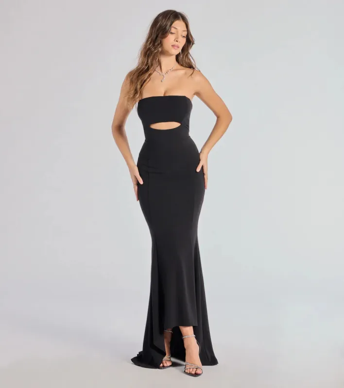 Marley Lace-Up Mermaid Crepe Formal Dress sold by Windsor