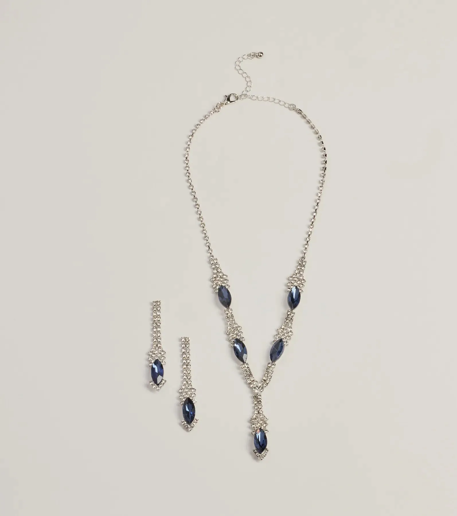 Sparkly Luxe Gemstone Necklace And Earrings Set sold by Windsor