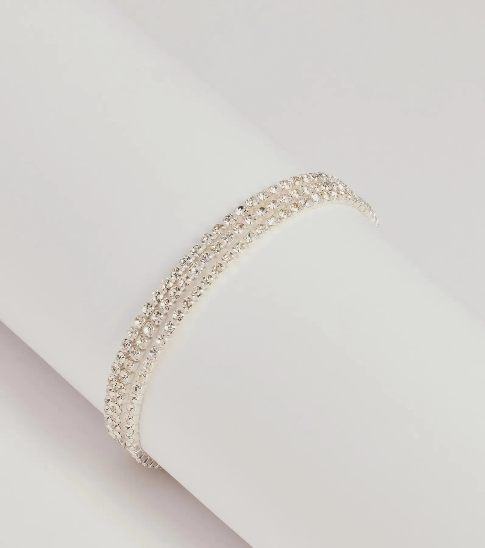 Classic Sparkle Rhinestone Multi-Row Tennis Bracelet sold by Windsor