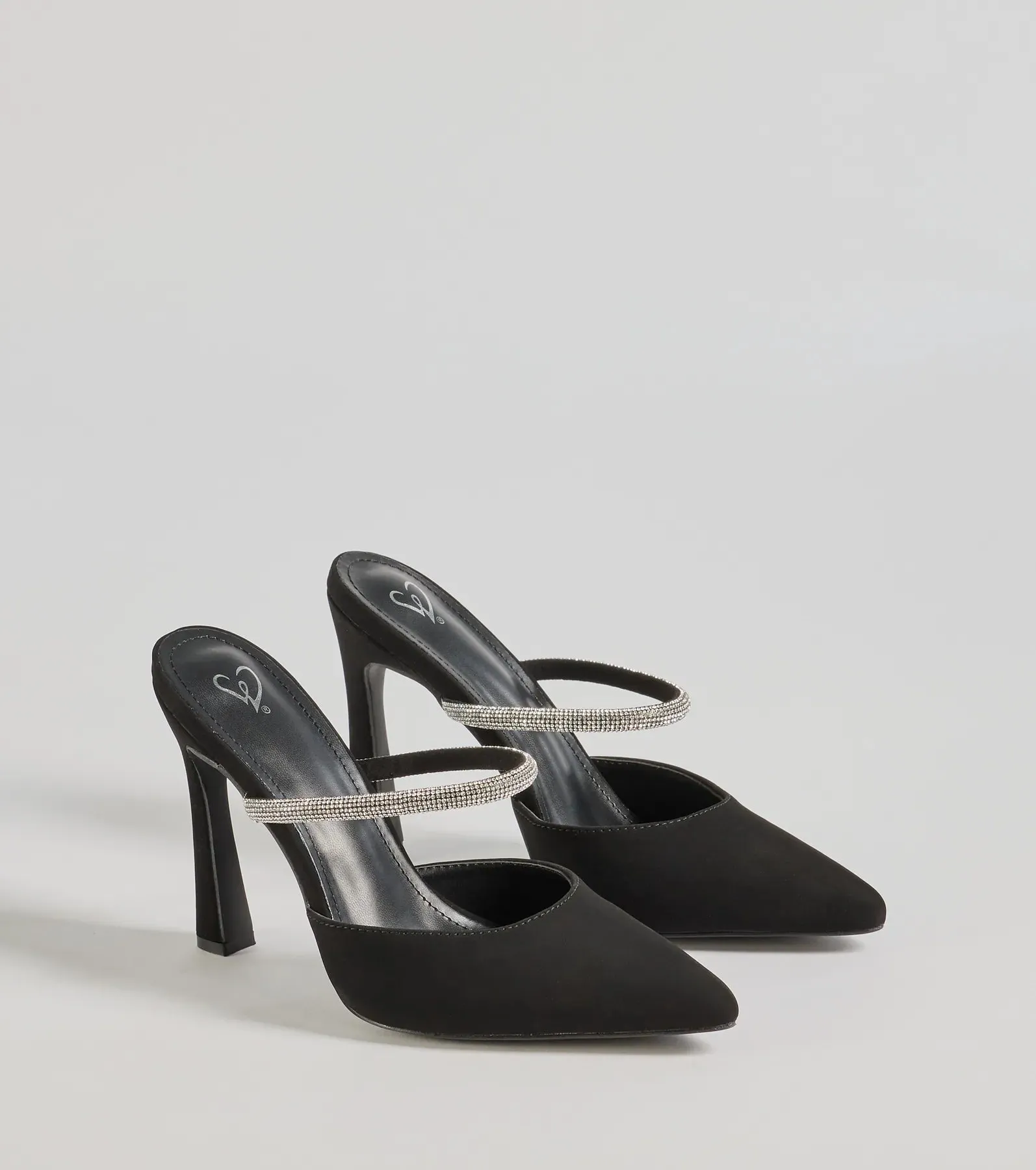 Chic Shine Rhinestone Strap Stiletto Pumps sold by Windsor