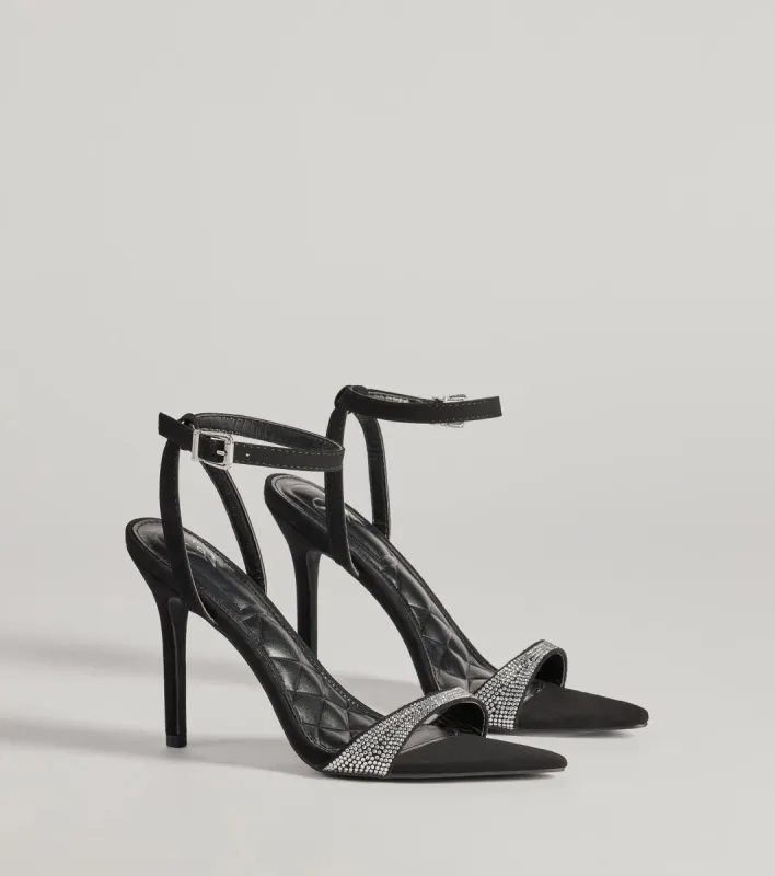 Sparkly Chic Rhinestone Strap Stiletto Heels sold by Windsor