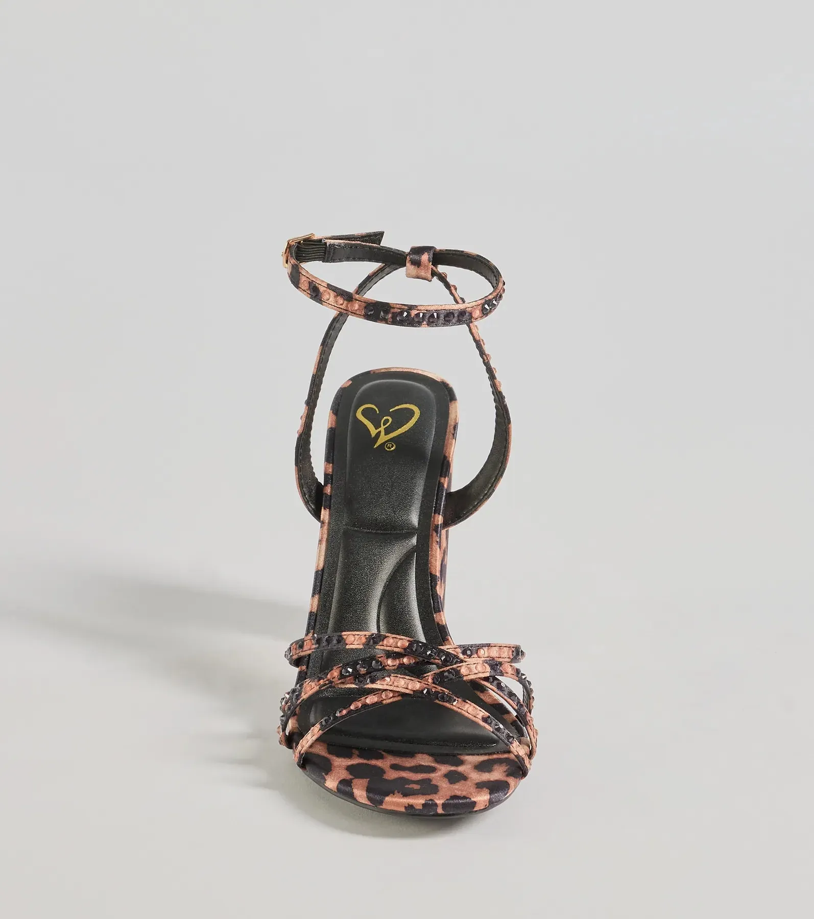 Sassy Rhinestone Strappy Leopard Print Block Heels sold by Windsor product image thumbnail 3