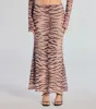 Strut It Out Abstract Zebra Maxi Skirt sold by Windsor