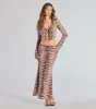 Strut It Out Abstract Zebra Maxi Skirt sold by Windsor