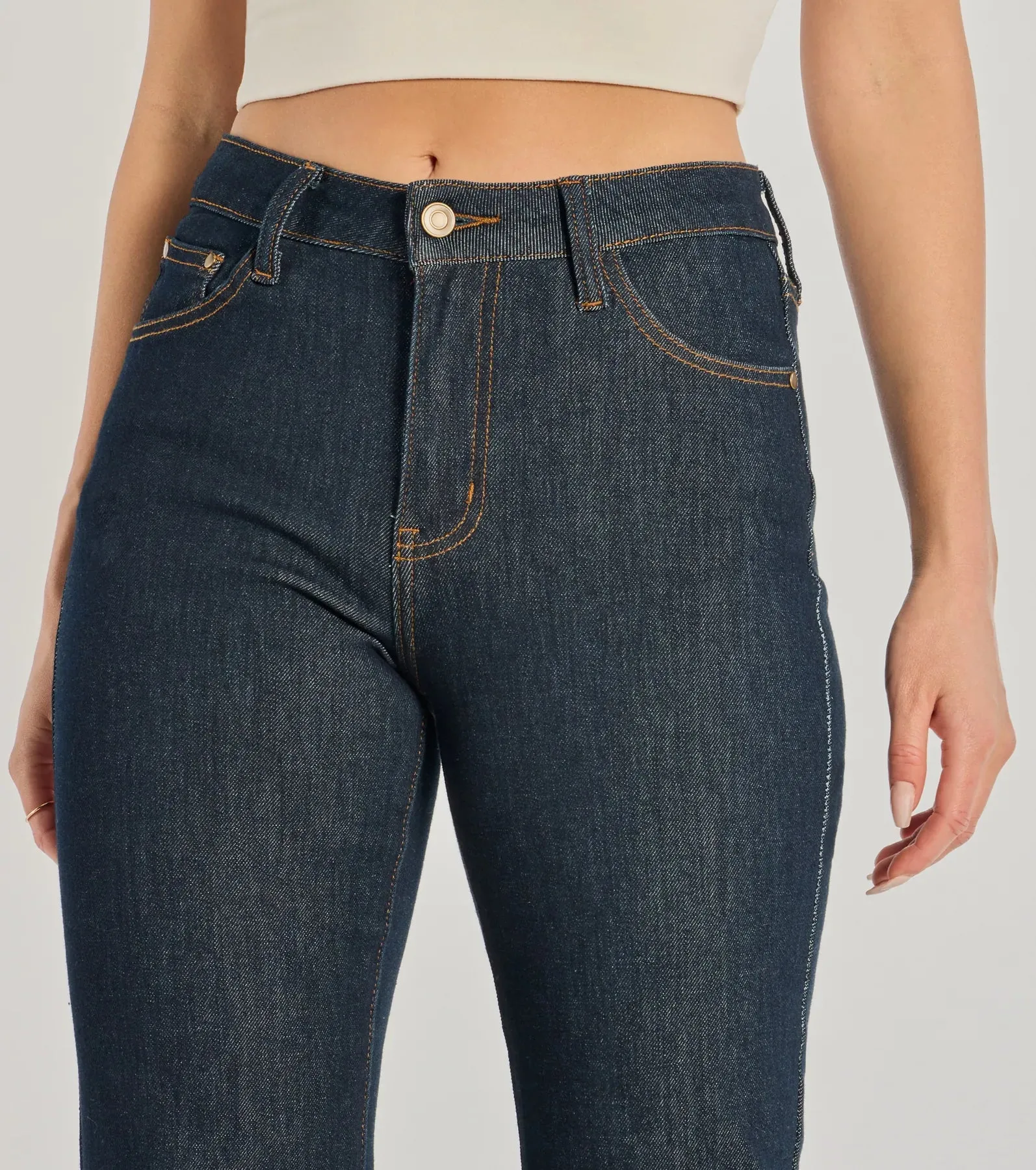 Elevated Chic High-Rise Straight Leg Denim Jeans sold by Windsor product image thumbnail 3