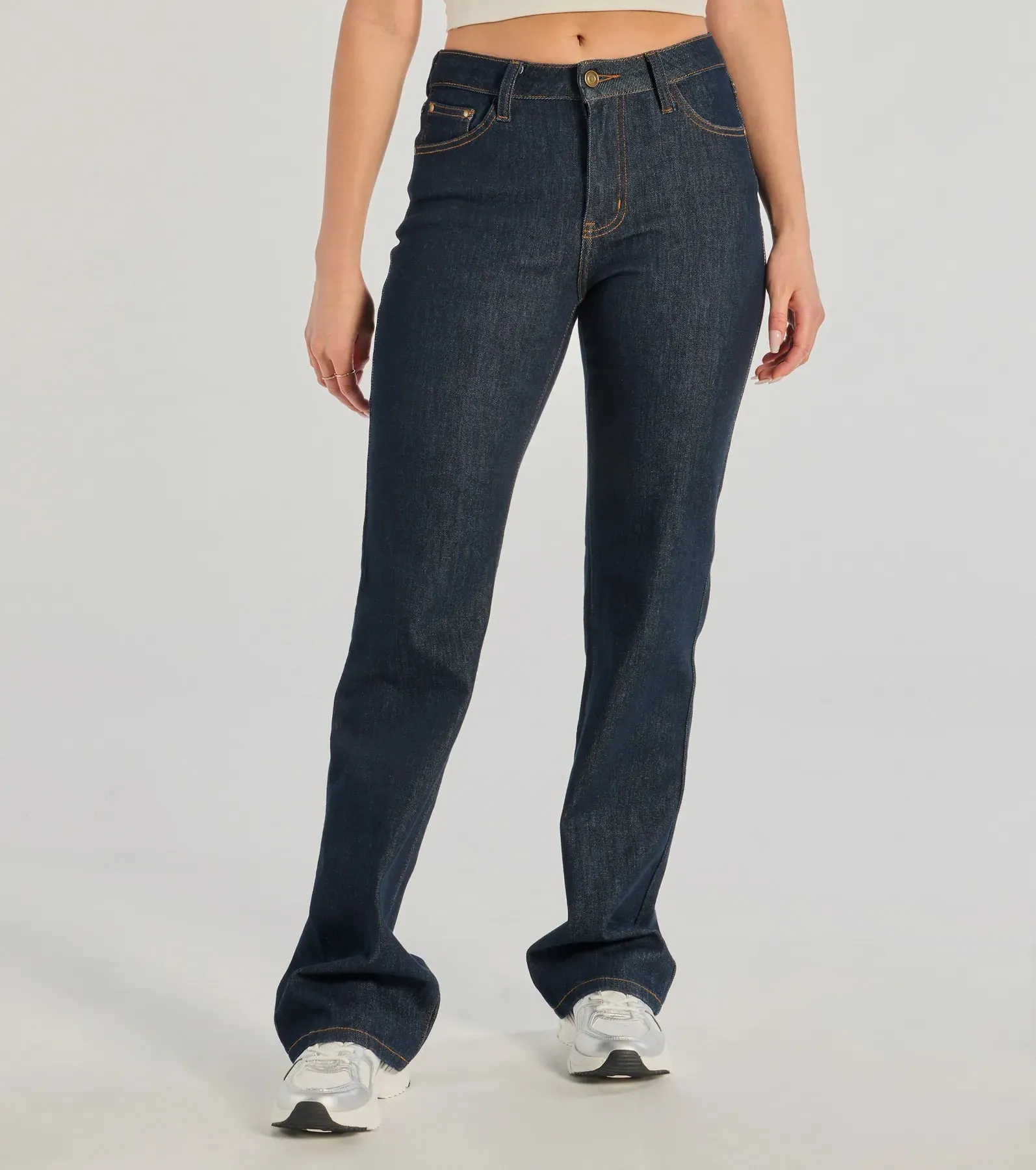 Elevated Chic High-Rise Straight Leg Denim Jeans sold by Windsor product image thumbnail 4
