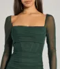 Ashlynn Long Sleeve Corset Slim Formal Dress sold by Windsor